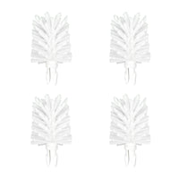Four white plastic bottle brush heads arranged in a 2x2 grid on a plain white background.