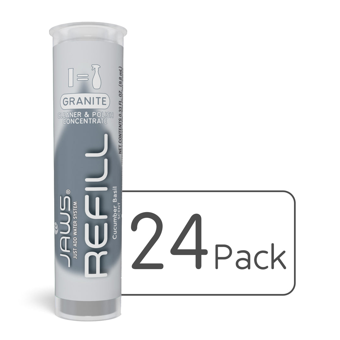 24 pack gray JAWS Granite Cleaner refills.