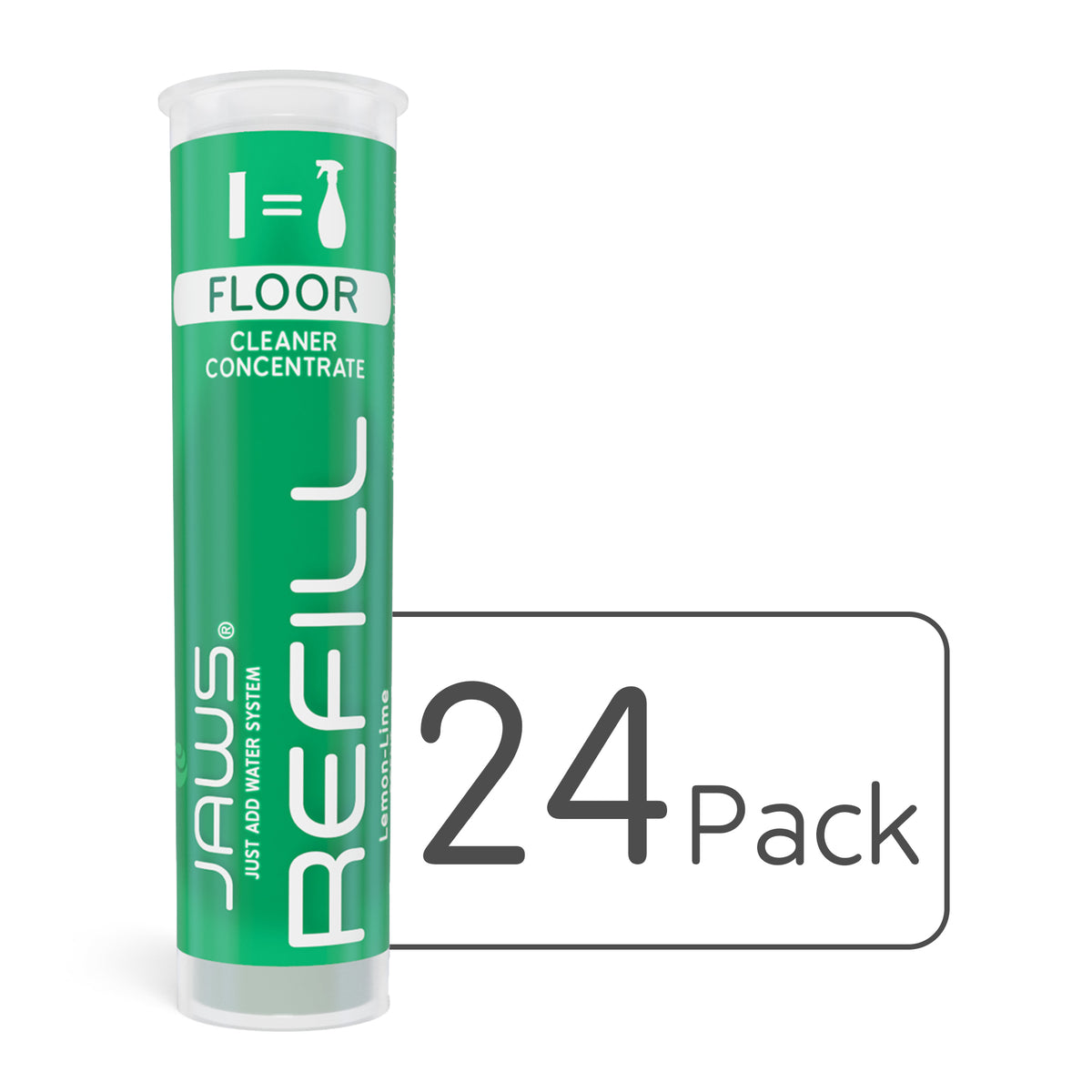 24 pack green JAWS Hardwood Floor Cleaner refills.
