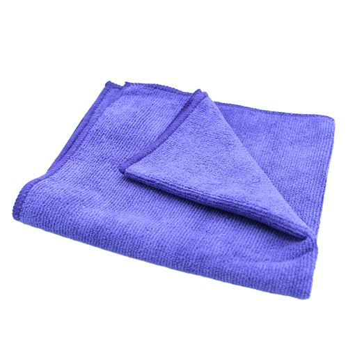 Purple Microfiber towel on white background