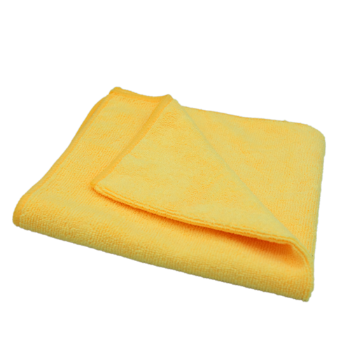 Orange microfiber cloth on a white background